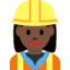 Woman Construction Worker（暗い肌色） (Twitter)