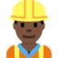 工事作業員の男性（暗い肌色） (Twitter)
