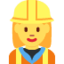 Woman construction worker Twitter/X emoji