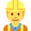 Construction worker Twitter/X emoji