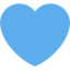 Blue Heart Twitter/X emoji