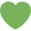 Green Heart Twitter/X emoji