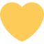 Yellow heart Twitter/X emoji