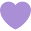 Purple heart Twitter/X emoji