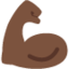 Flexed Biceps: Dark Skin Tone Twitter/X emoji