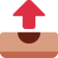 Outbox tray Twitter/X emoji