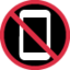 No mobile phones Twitter/X emoji