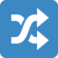 Shuffle tracks button Twitter/X emoji