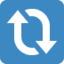 Clockwise vertical arrows Twitter/X emoji