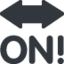 ON! arrow Twitter/X emoji