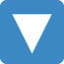 Downwards button Twitter/X emoji
