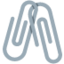 Linked paperclips Twitter/X emoji