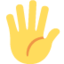 Hand Twitter/X emoji