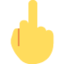 Middle finger Twitter/X emoji