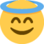 Smiling Face with Halo Twitter/X emoji