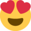 Smiling Face with Heart-Eyes Twitter/X emoji
