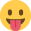 Face with tongue Twitter/X emoji