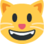 Grinning cat Twitter/X emoji