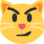 Cat with wry smile Twitter/X emoji