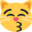 Kissing cat Twitter/X emoji