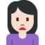 Woman Frowning（明るい肌色） (Twitter)