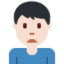 Man Frowning（明るい肌色） (Twitter)