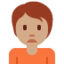 顔をしかめる人（中間の肌色） (Twitter)