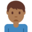 Man Frowning（やや暗い肌色） (Twitter)