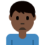 Man Frowning（暗い肌色） (Twitter)