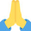 Folded Hands Twitter/X emoji