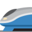 High-speed train Twitter/X emoji