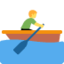 Man rowing boat Twitter/X emoji