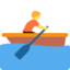 Person rowing boat Twitter/X emoji