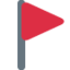 Triangular flag Twitter/X emoji