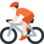 自転車に乗る人（明るい肌色） (Twitter)