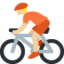 自転車に乗る人（やや明るい肌色） (Twitter)