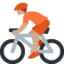 自転車に乗る人（中間の肌色） (Twitter)
