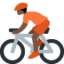 自転車に乗る人（暗い肌色） (Twitter)