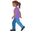 歩く女性（やや暗い肌色） (Twitter)