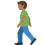 歩く男性（やや暗い肌色） (Twitter)
