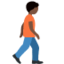 Person Walking Facing Right（暗い肌色） (Twitter)