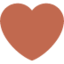 Brown heart Twitter/X emoji