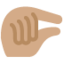 つまみジェスチャー（中間の肌色） (Twitter)