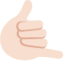 電話のジェスチャー（明るい肌色） (Twitter)