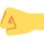 Left-facing fist Twitter/X emoji