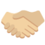 Handshake: Medium-Light Skin Tone Twitter/X emoji