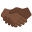 Handshake: Dark Skin Tone Twitter/X emoji