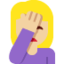Woman Facepalming（やや明るい肌色） (Twitter)