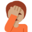Person schlägt Hand vor die Stirn: Mittlere Hautfarbe Twitter/X emoji
