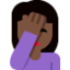 Woman Facepalming（暗い肌色） (Twitter)